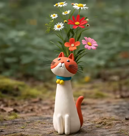 Purrfect Cat Vases