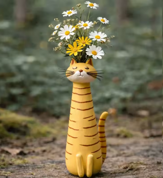 Purrfect Cat Vases